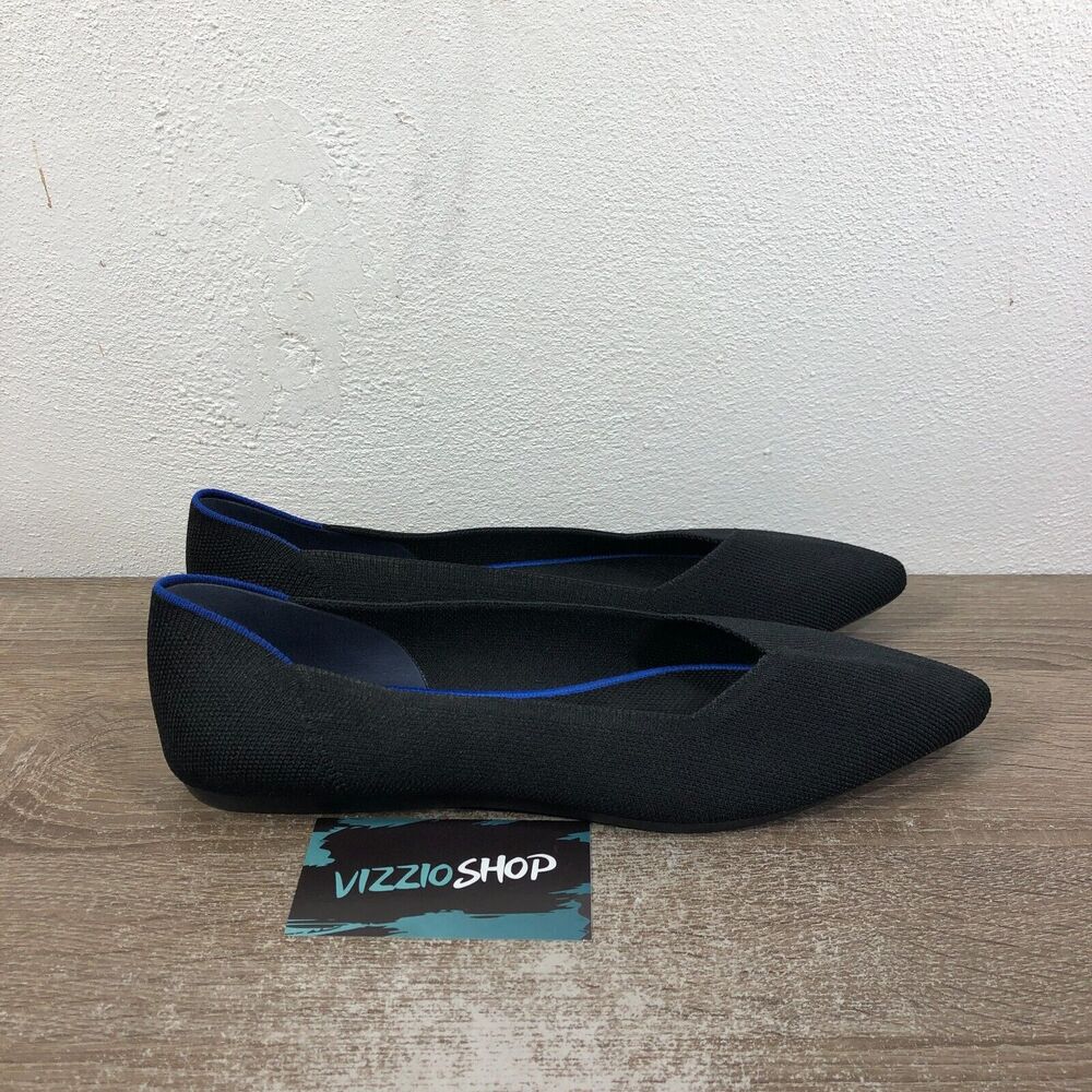 Rothy's The Point Solid Black Slip On Ballet Casual Flats Women's 9.5
